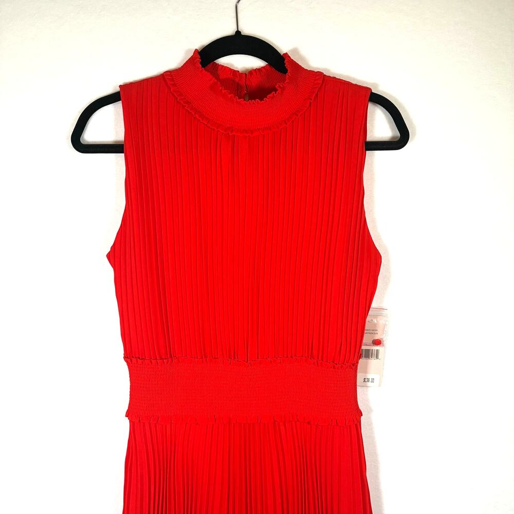 Nanette Lepore NWT Women's Mock Neck Sleeveless Pleated Maxi Dress Size‎ 10 - Picture 2 of 9